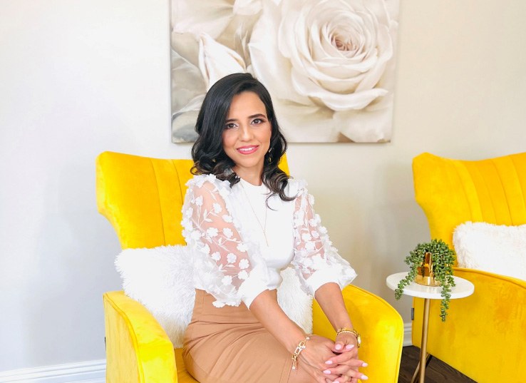 smiling Dr. Bower with a patient